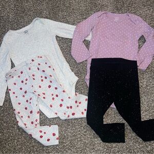 Toddler Girl 24M / 2T Outfit Bundle – 4 Pieces – Carter’s, Old Navy, Cat & Jack